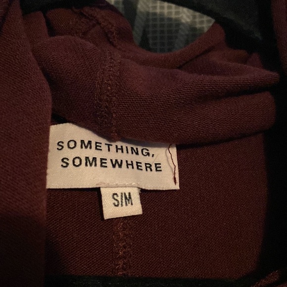 Burgundy cowl neck oversized tunic - Picture 2 of 5